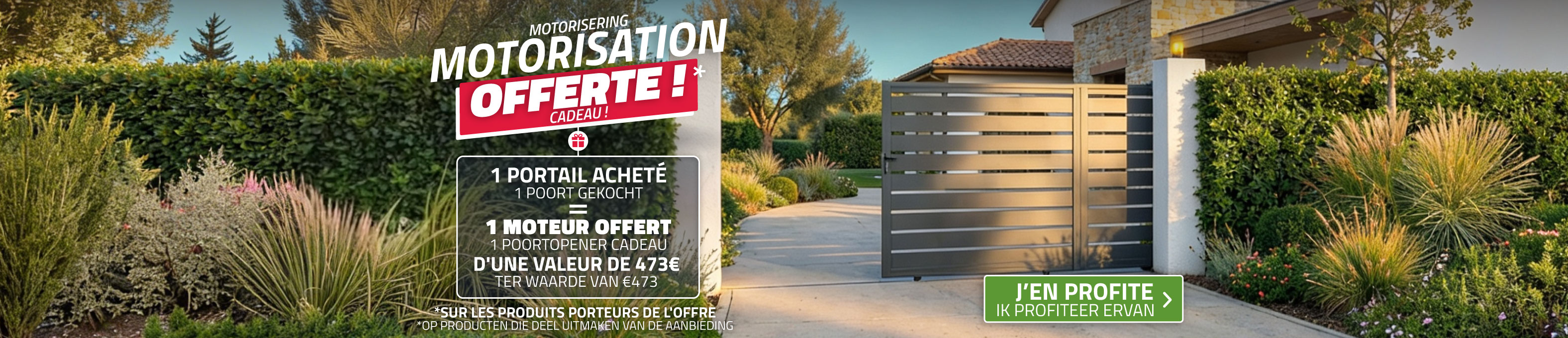 Moteur offert sur produits éligibles BE